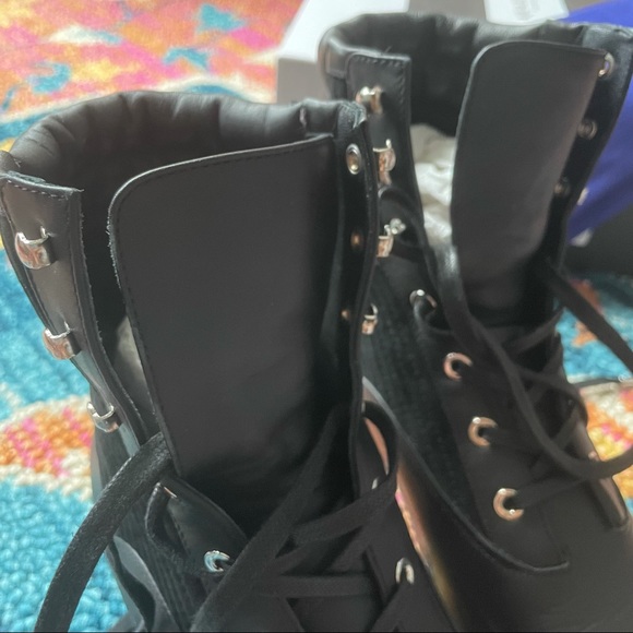 Aquazzura Runway Leather/Quilted Suede Ankle Boots - Picture 5 of 9